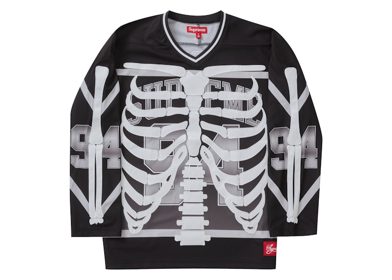 Supreme Bones Hockey Jersey 黒 L発送は追跡付きでいたします