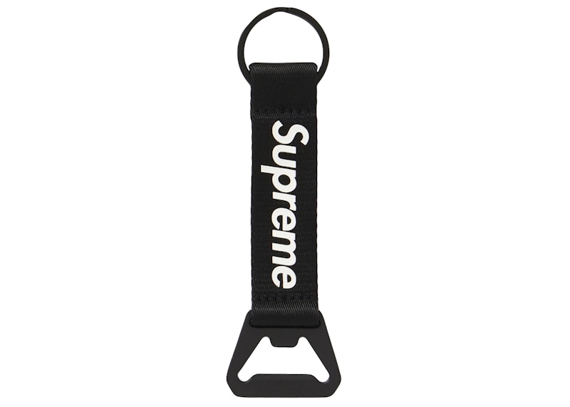 Supreme Bottle Opener Webbing Keychain Black - FW21 Men's - US