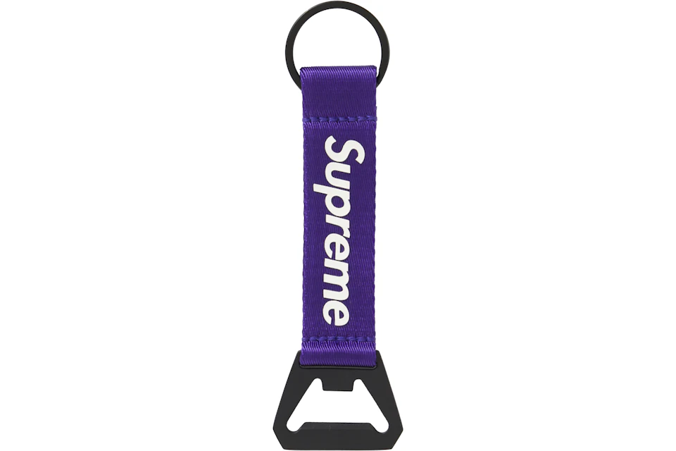 Supreme Bottle Opener Webbing Keychain Purple