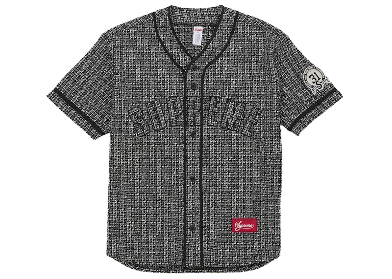 XLサイズ　Supreme Boucle Baseball Jersey Supreme Boucle Baseball Jersey Black メンズ - FW25 - JP