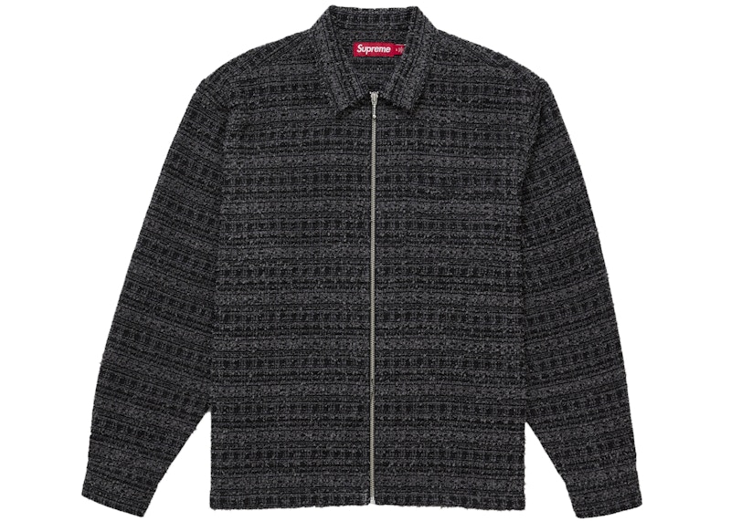 Supreme Boucle Zip Up Shirt (SS26) Black Men's - SS26 - US