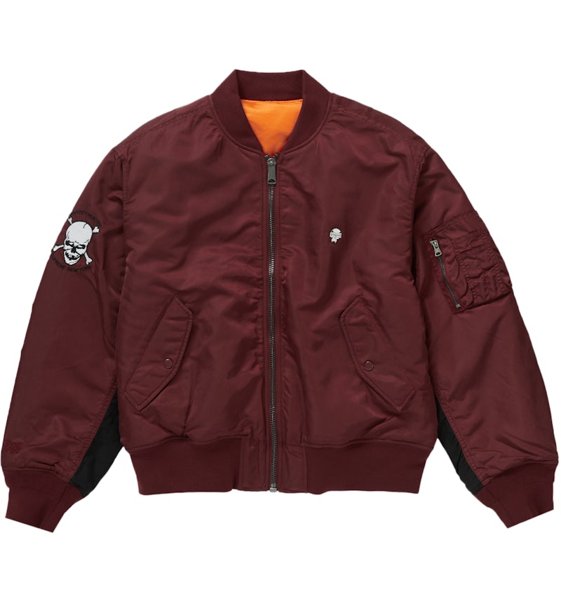 Supreme Bounty Hunter MA-1 Jacket Burgundy Men's FW23 US