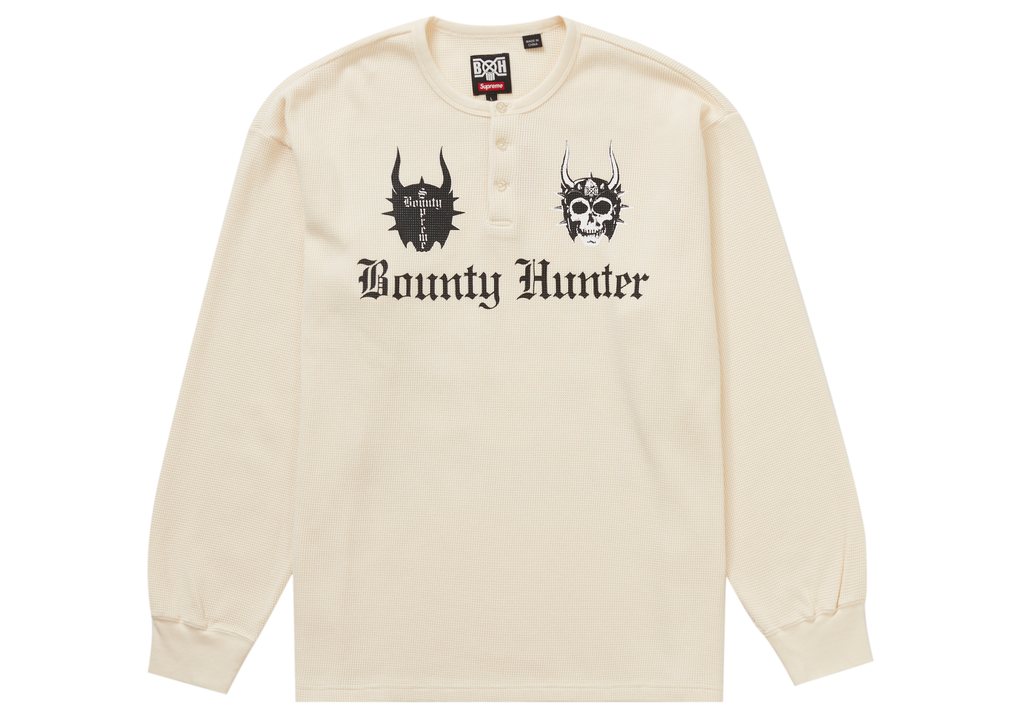 Supreme Bounty Hunter Thermal Henley L/S Top Black メンズ - FW23 - JP