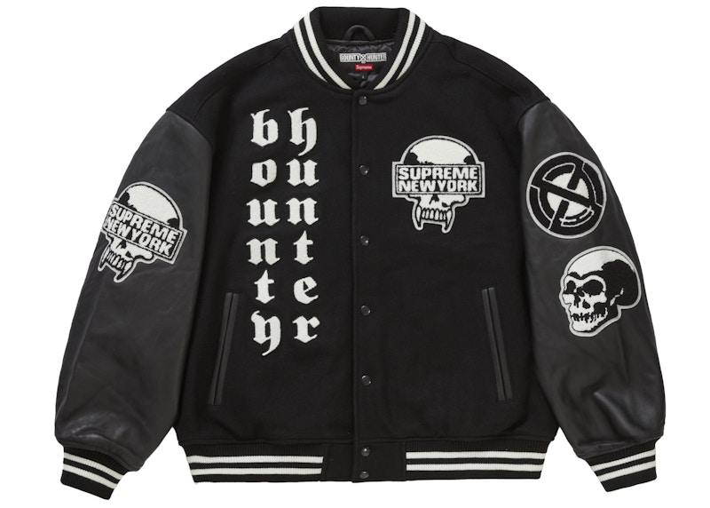 Supreme Bounty Hunter Varsity Jacket 黒　Sbounty