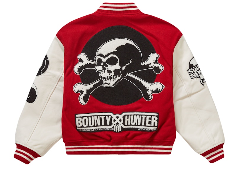 Supreme Bounty Hunter Varsity Jacket Red Men's - FW23 - GB