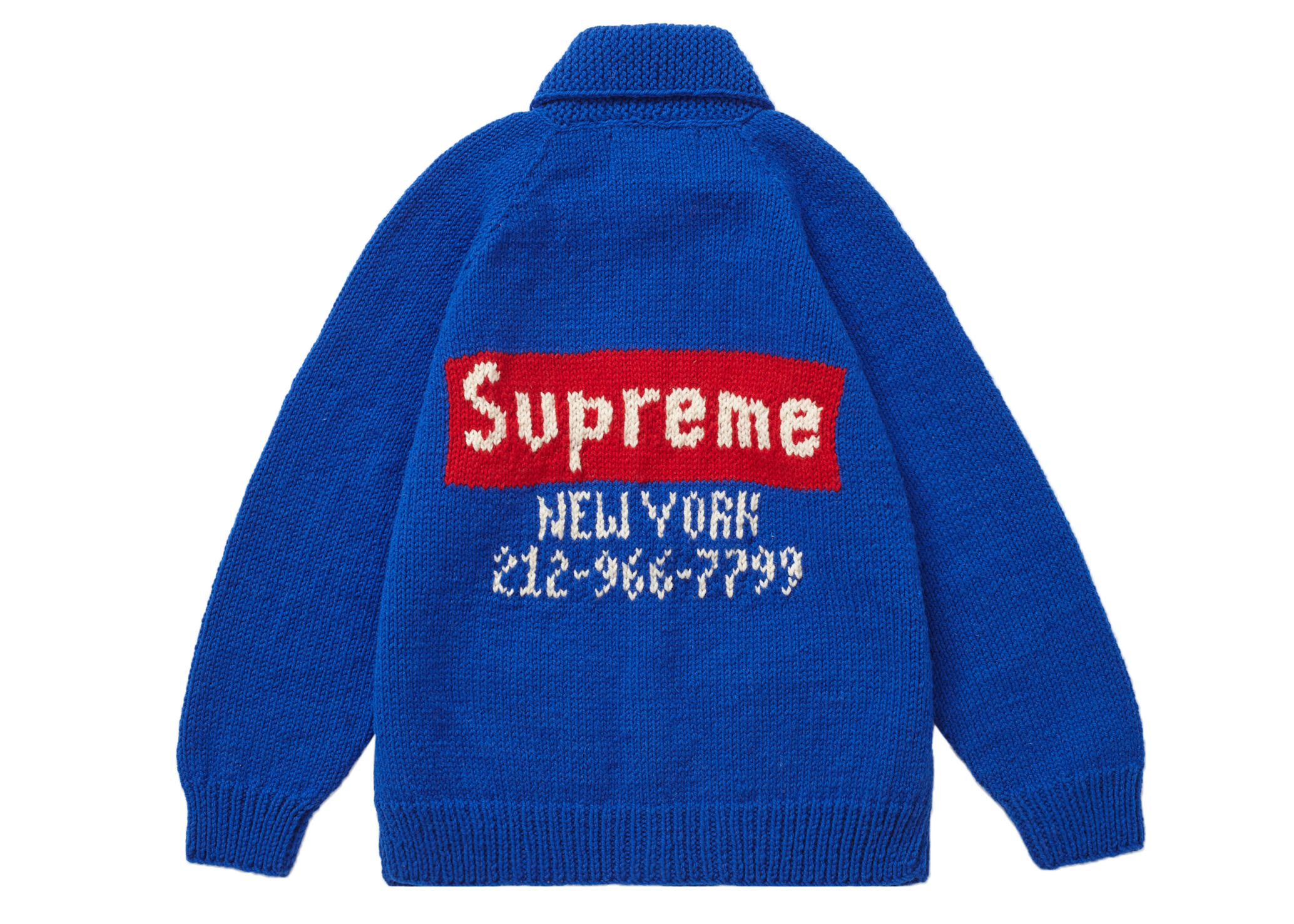 Supreme Box Logo Cowichan Sweater Royal