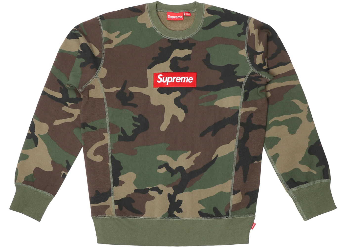 Supreme Box Logo Cuello redondo (FW15) Camuflaje Hombre FW15 US