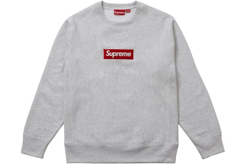 Supreme Box Logo Crewneck (FW18) Ash Grey Men's FW18 US