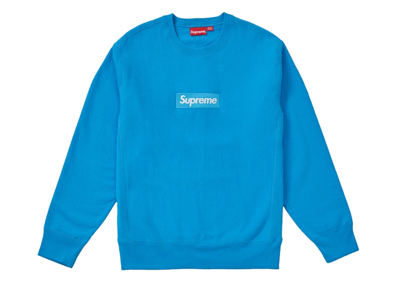 Supreme Box Logo Crewneck BLUE M | labiela.com