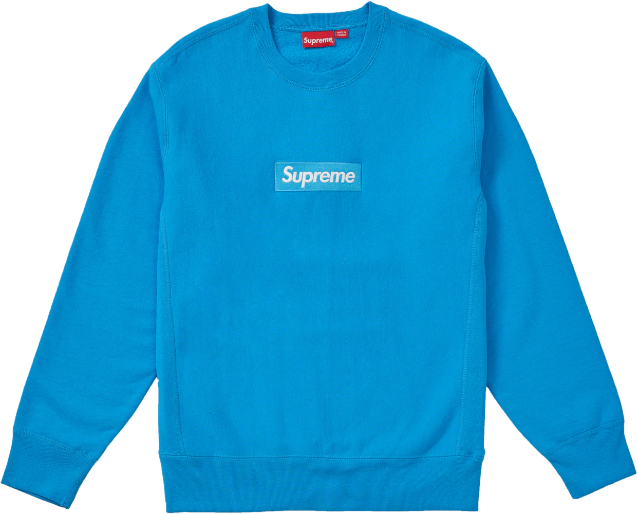 Supreme Box Logo Crewneck SIZE XL Sweatshirt BRIGHT ROYAL Blue FW18 BoGo