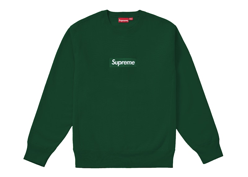 Supreme Box Logo Crewneck (FW18) Dark Green - FW18 Men's - US