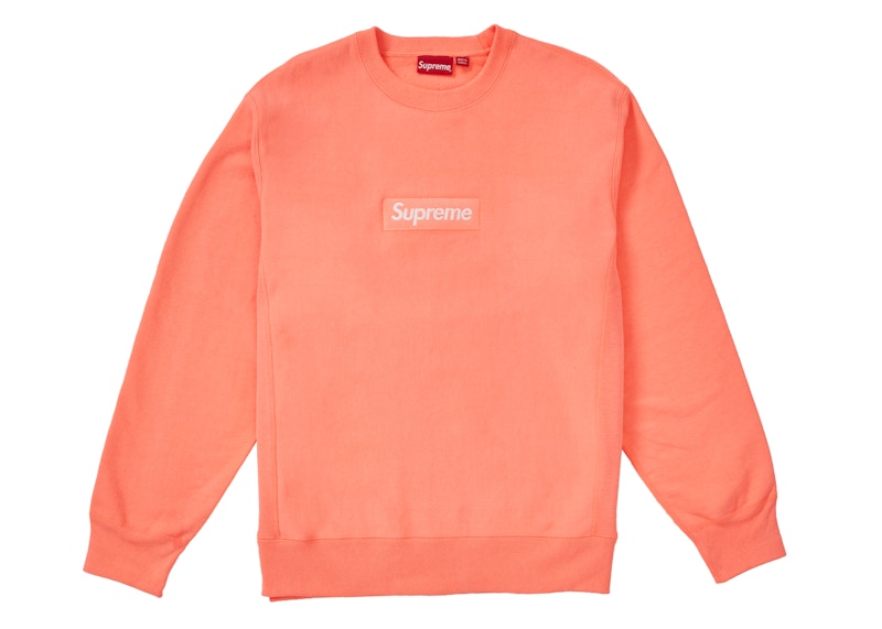 Supreme Box Logo Crewneck (FW18) Fluorescent Pink Men's