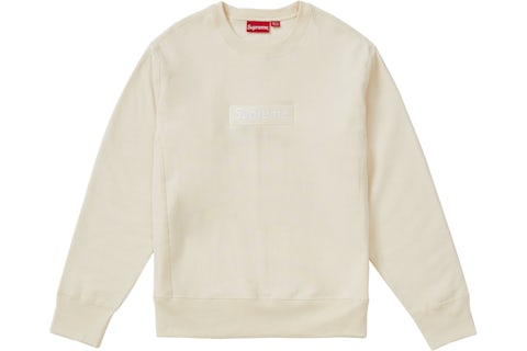 Supreme Box Logo Crewneck (FW18) Natural Men's FW18 GB