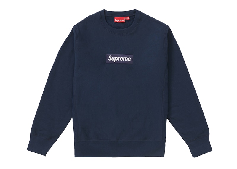 Supreme 18aw Box Logo Crewneck ネイビー - スウェット