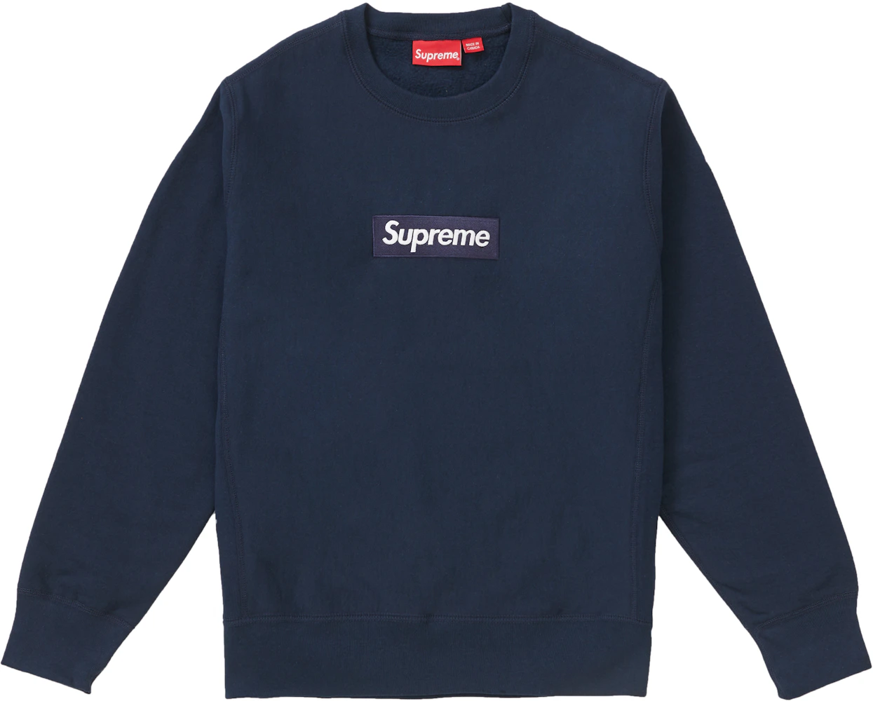 Box logo sweatshirt Supreme Navy size M International in Cotton - 35344723