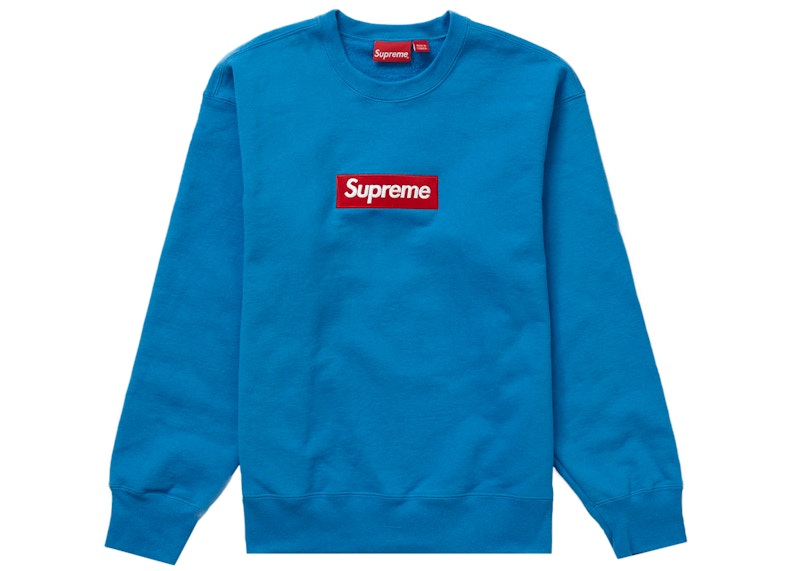 Supreme Box Logo Crewneck (FW22) Blue - FW22 Men's - US