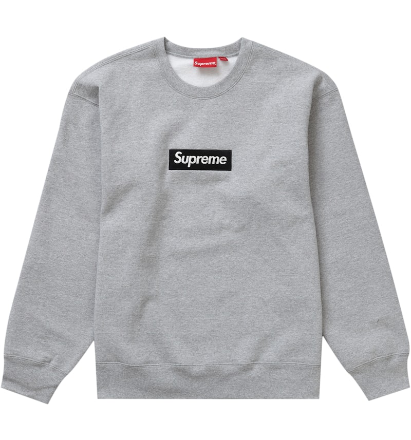 Supreme Box Logo Crewneck (FW22) Heather Grey Men's FW22 US