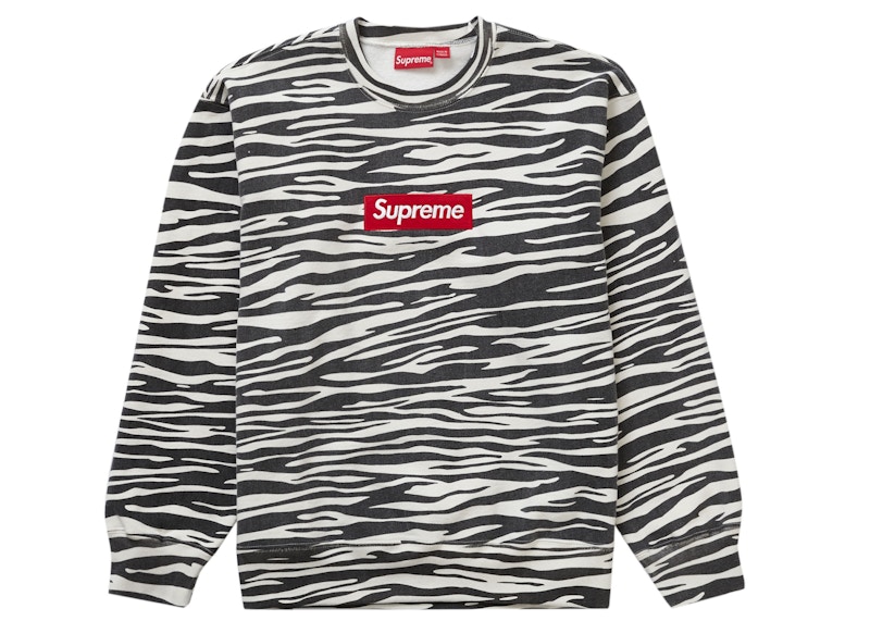 Supreme Box Logo Crewneck (FW22) Zebra Men's - FW22 - GB