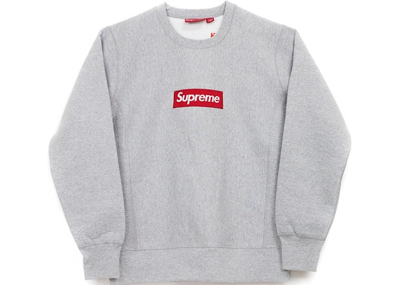 特別セール XL 2018FW supreme Box Logo Crewneck グレー スウェット