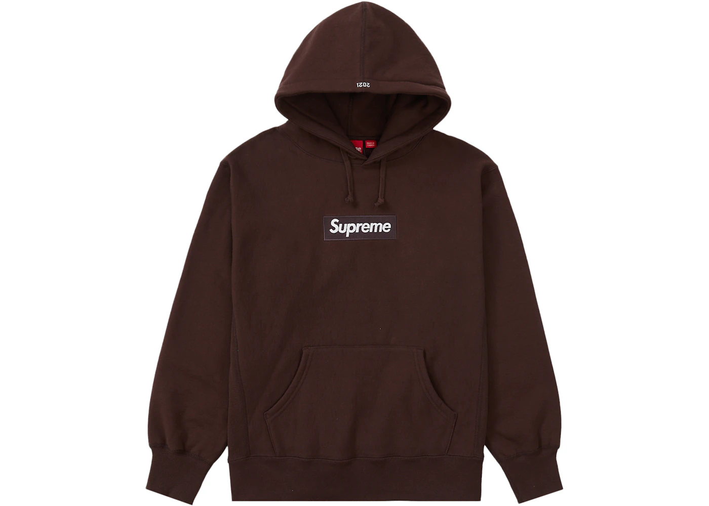 Supreme Box Logo Hooded Sweatshirt (FW21) Dark Brown Men's FW21 US