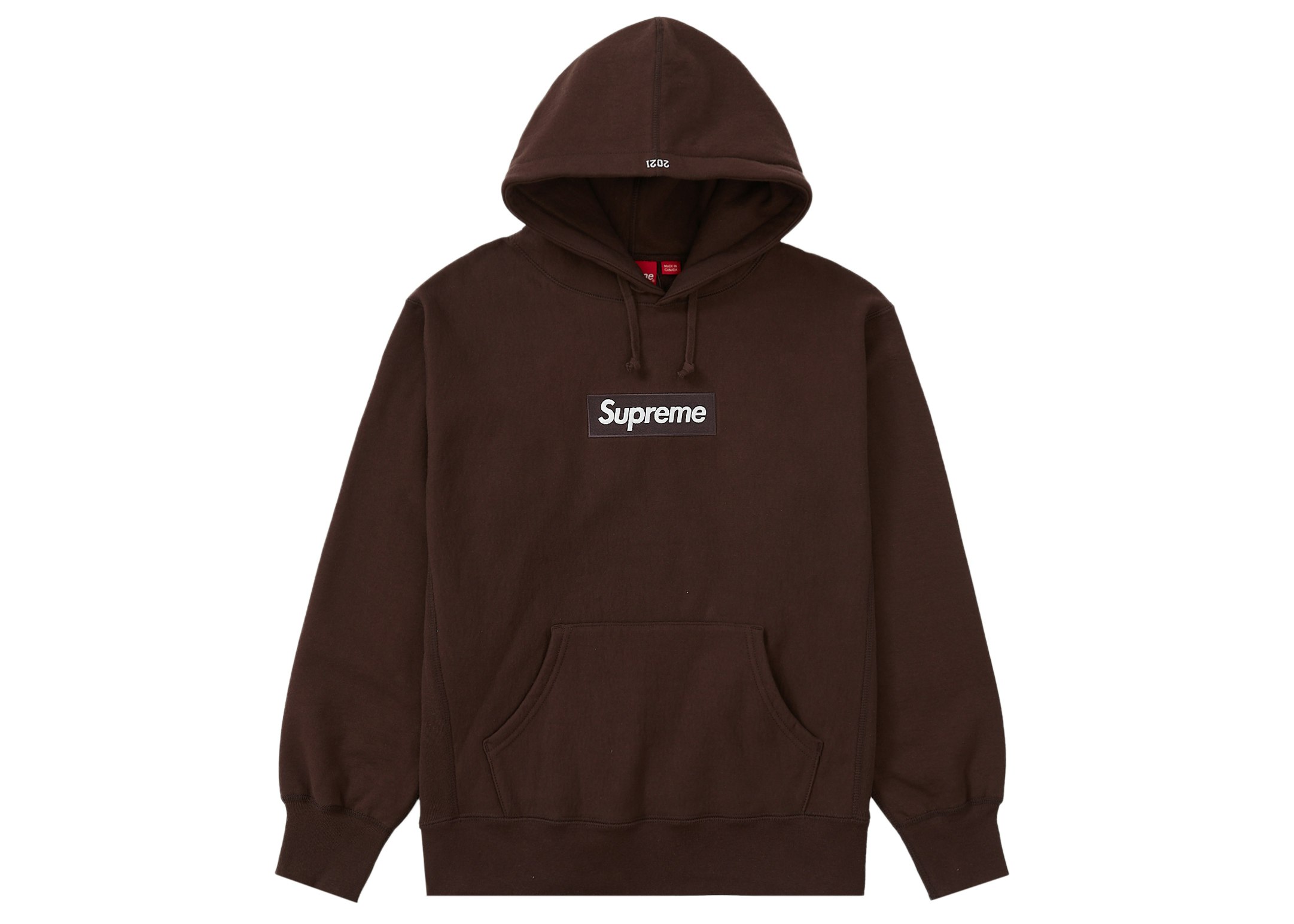 Supreme Box Logo Hooded Sweatshirt (FW21) Dark Brown - FW21