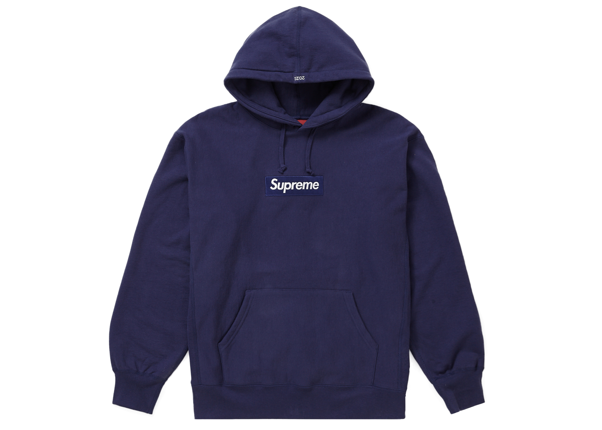 国産原料100% SupremeシュプリームBox Logo Sweatshirt NAVY 21