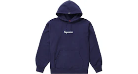 Supreme Box Logo Hooded Sweatshirt (FW21) Washed Navy