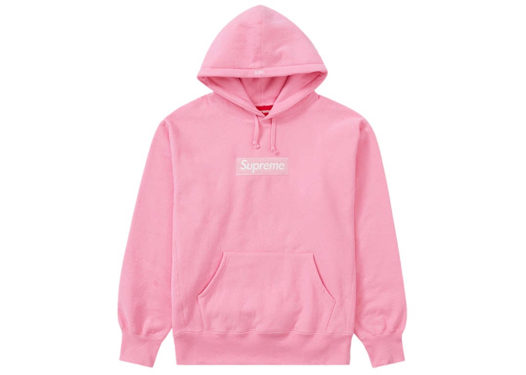 Pre-owned Supreme Box Logo Hooded Sweatshirt (fw21) Pink