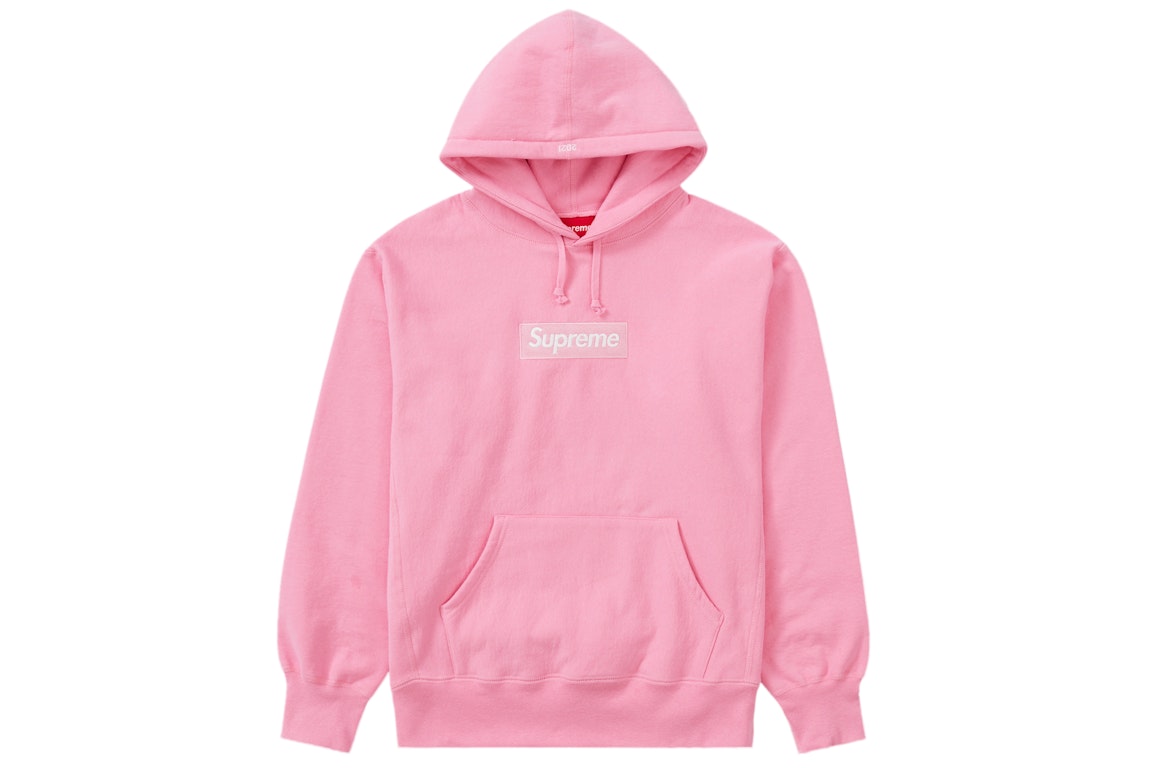 Pre-owned Supreme Box Logo Hooded Sweatshirt (fw21) Pink