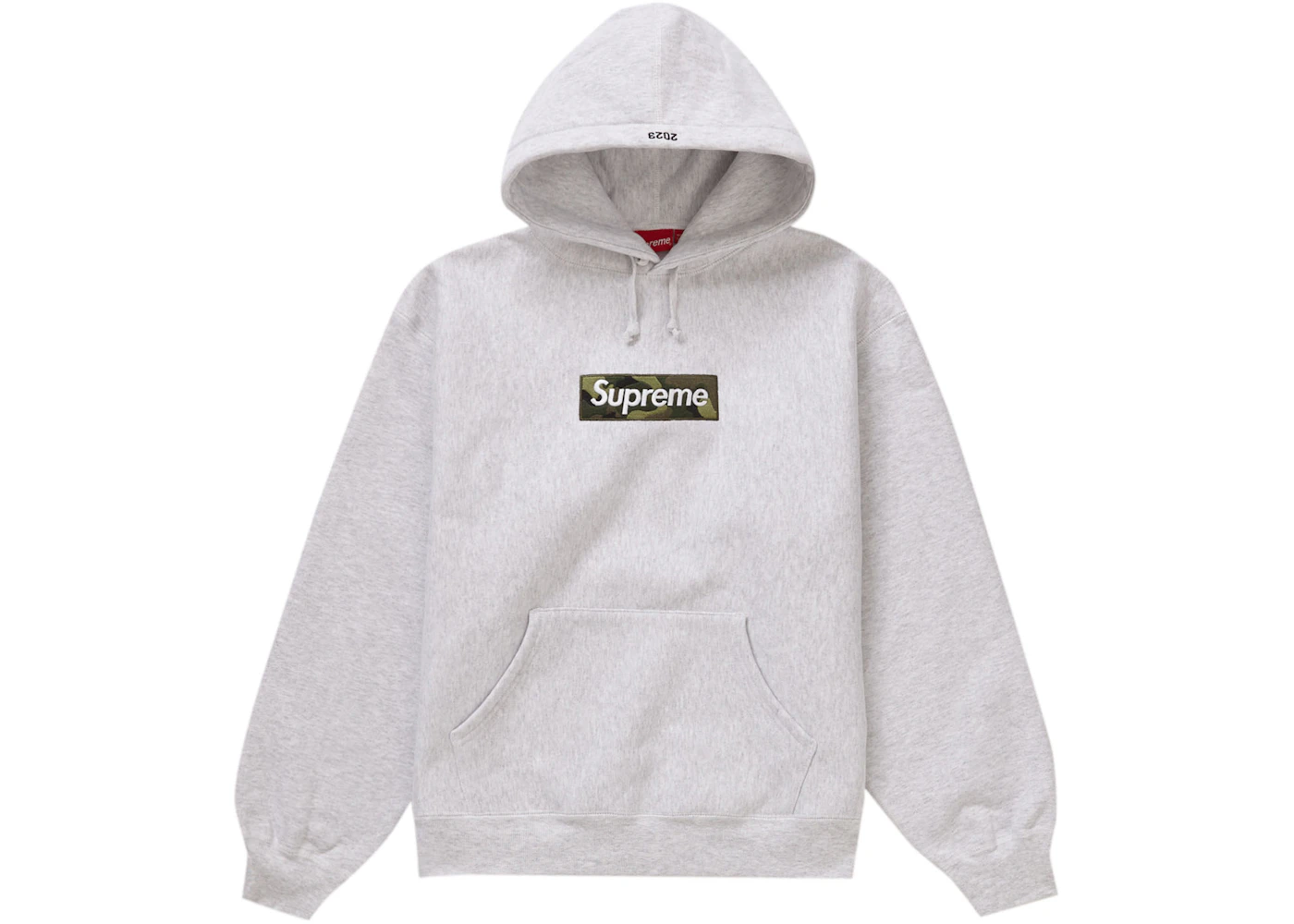 Supreme Box Logo Hooded Sweatshirt (FW23) Ash Grey Men's FW23 GB