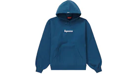 Sweat à capuche Supreme Box Logo automne-hiver 2023 bleu