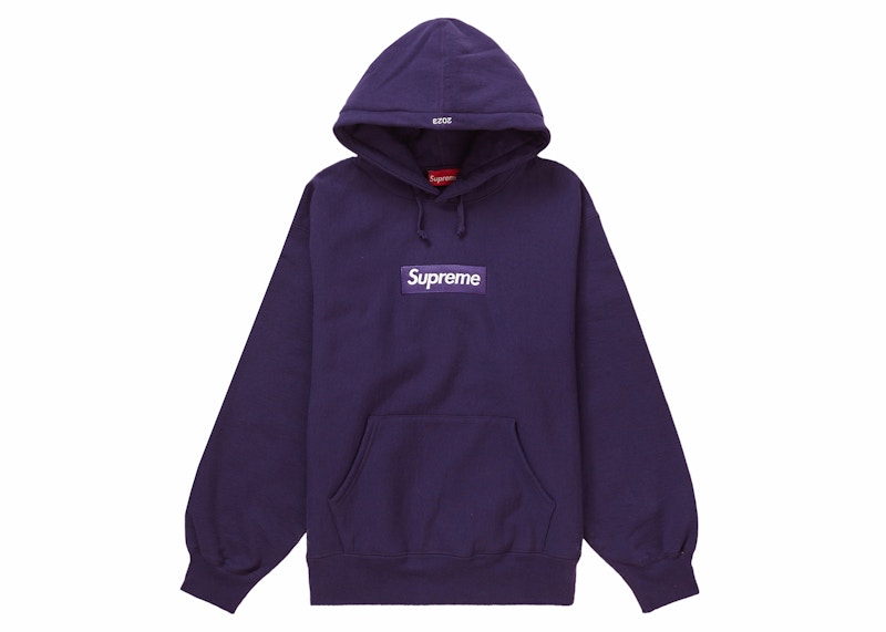 新品ですSupreme BoxLogo Hooded Sweatshirt Purple