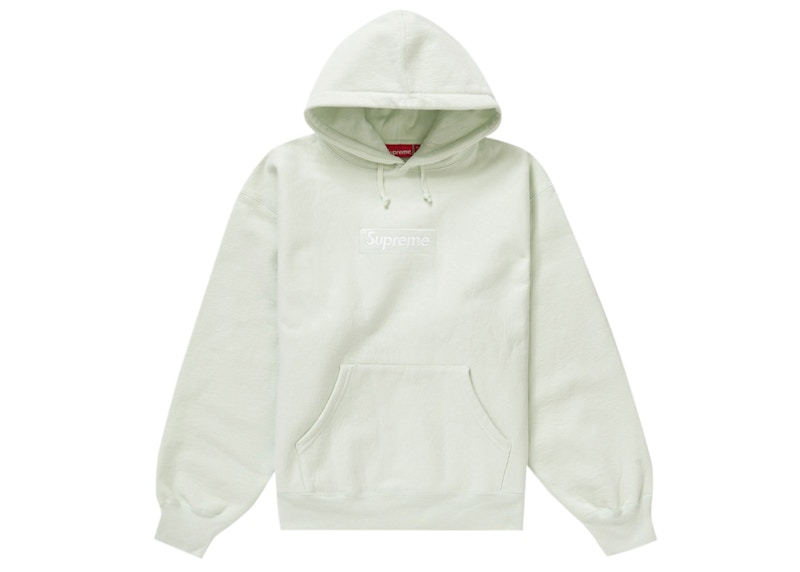 Supreme Box Logo Hooded Sweatshirt FW23 Light Green