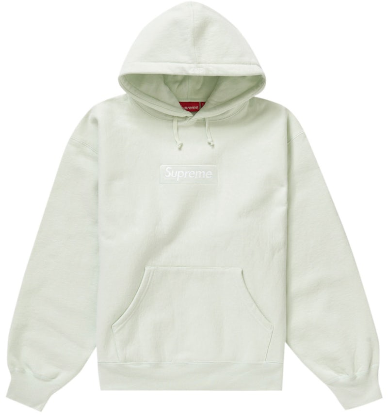 Supreme Box Logo Hooded Sweatshirt (FW23) Light Green Men's FW23
