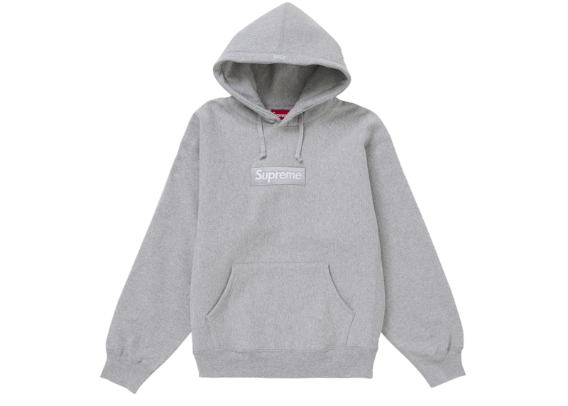 Supreme Box Logo shops Hoodie in Grey Size Large