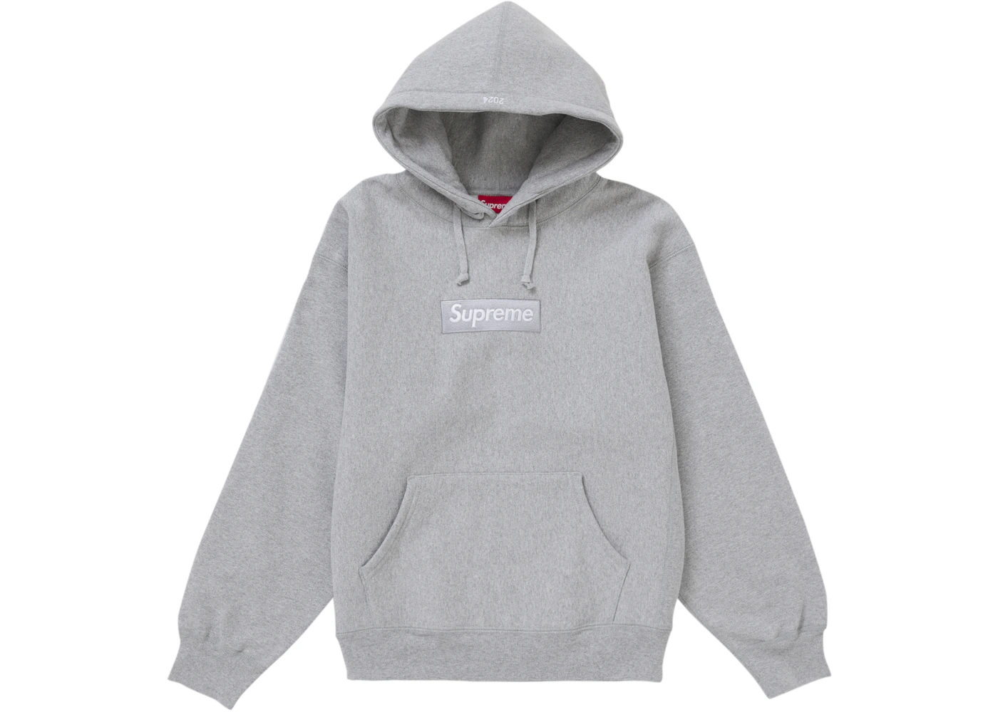 Supreme Box Logo Hooded Sweatshirt (FW24) Heather Grey Men's