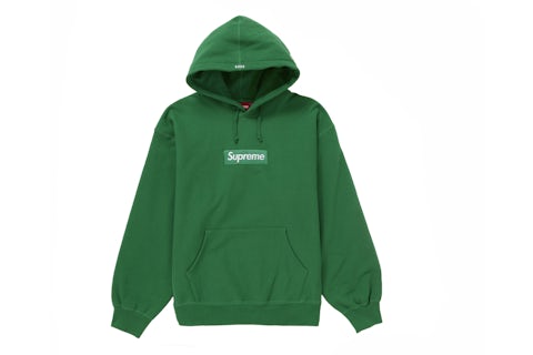 Supreme Box Logo Hooded Sweatshirt (FW24) Green Men's FW24 US