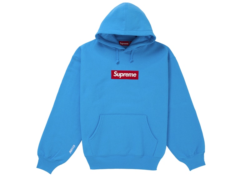 Supreme Box Logo Hooded Sweatshirt (FW25) Cyan Men's - FW25 - US