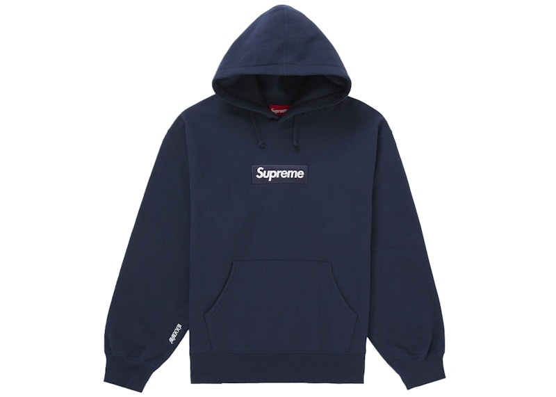 Supreme Box Logo Hooded Sweatshirt (FW25) Navy Men's - FW25 - GB