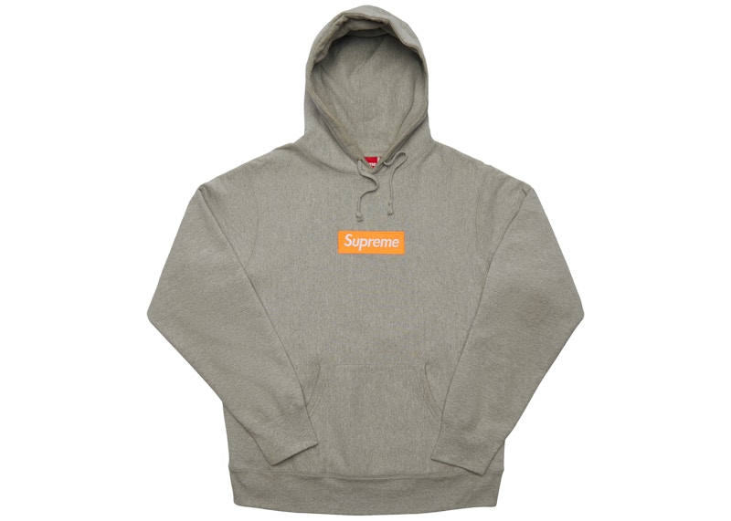 Supreme Box Logo Hooded Sweatshirt (FW17) Heather Grey Men's 