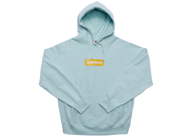 Supreme Box Logo Hooded Sweatshirt (FW17) Ice Blue - FW17 Men's - US