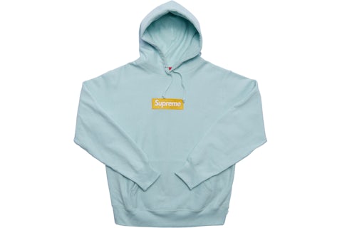 Supreme Box Logo Hooded Sweatshirt (FW17) Ice Blue Men's FW17 US