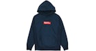 Supreme Box Logo Hooded Sweatshirt Navy