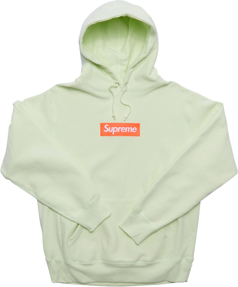 Supreme Box Logo Hooded Sweatshirt (FW17) Pale Lime - FW17