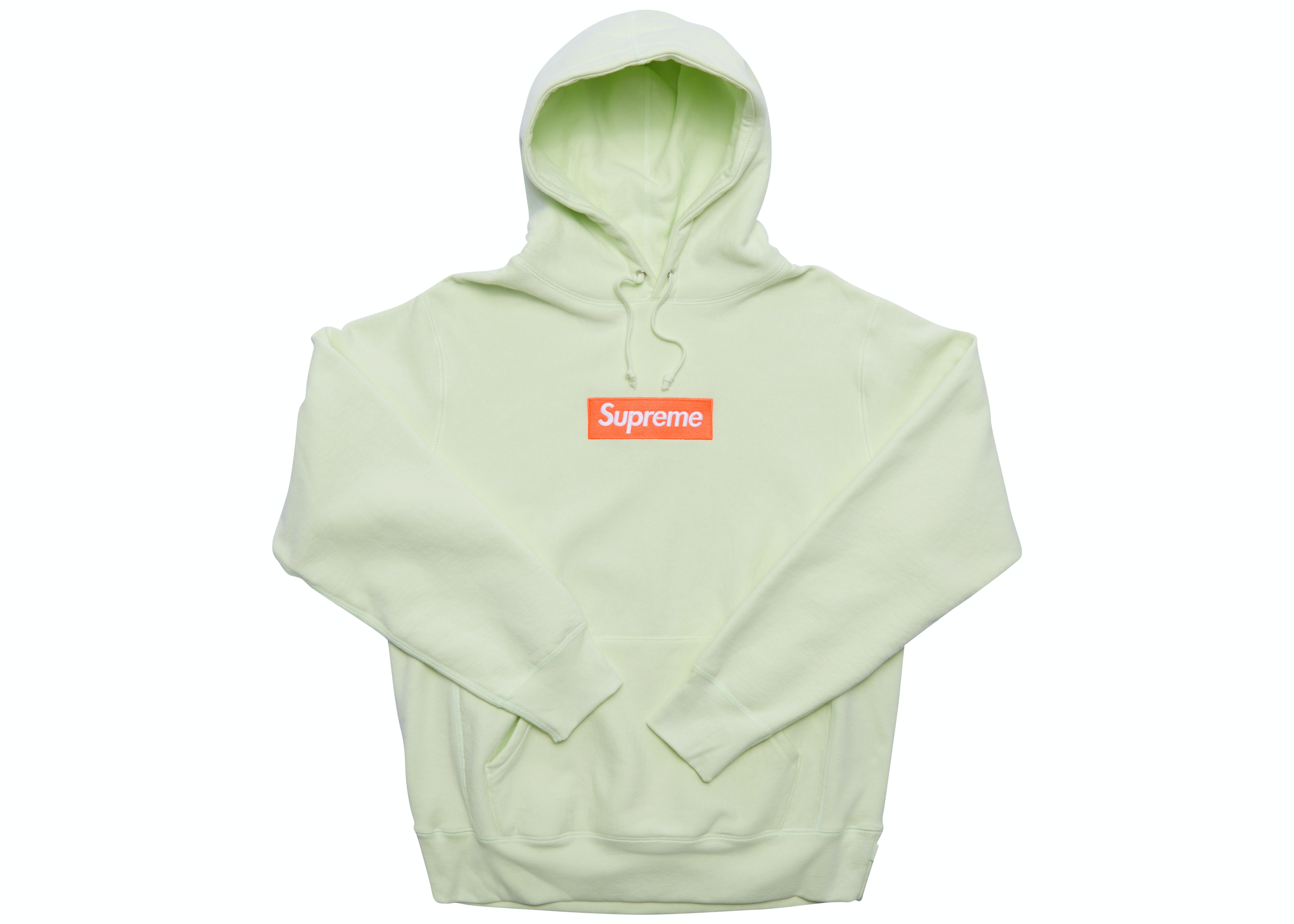 Supreme Box Logo Hooded Sweatshirt (FW17) Pale Lime - FW17