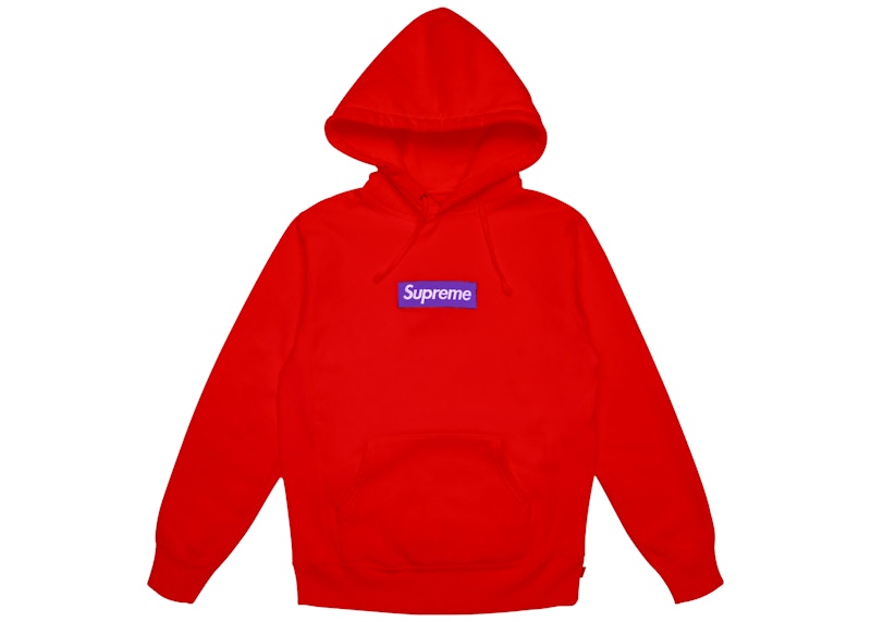 手元にあります即日発送可能Supreme box logo Hooded Sweatshirt Red 赤