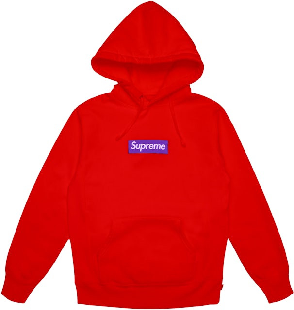 blue supreme hoodie box logo