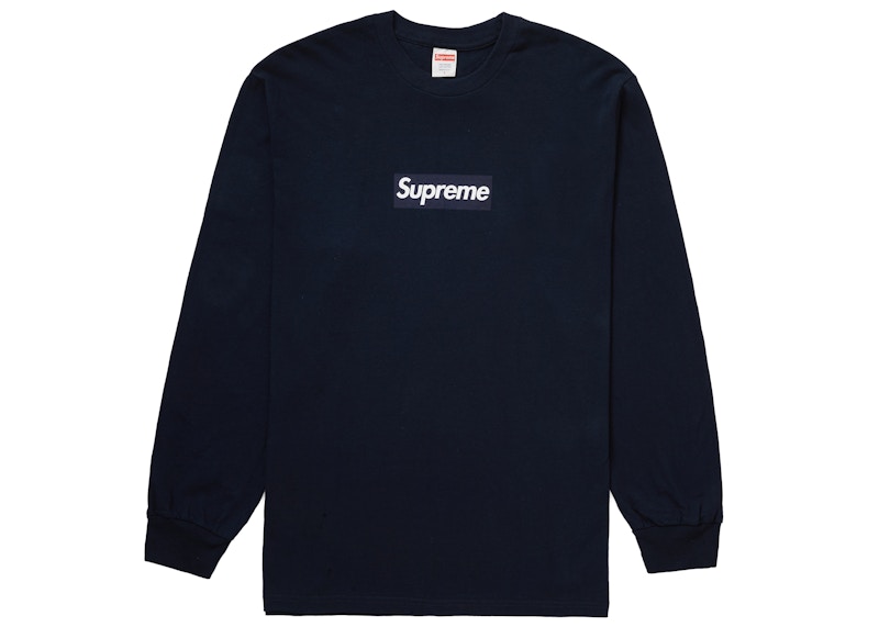 Supreme Box Logo L/S Tee Navy メンズ - FW20 - JP