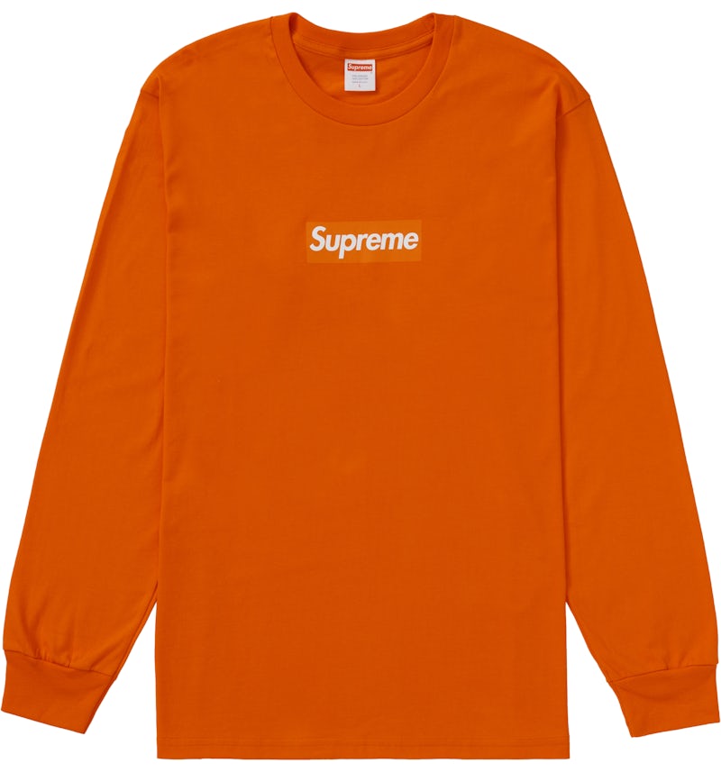 Supreme Box Logo L/S Tee Orange Men's FW20 US