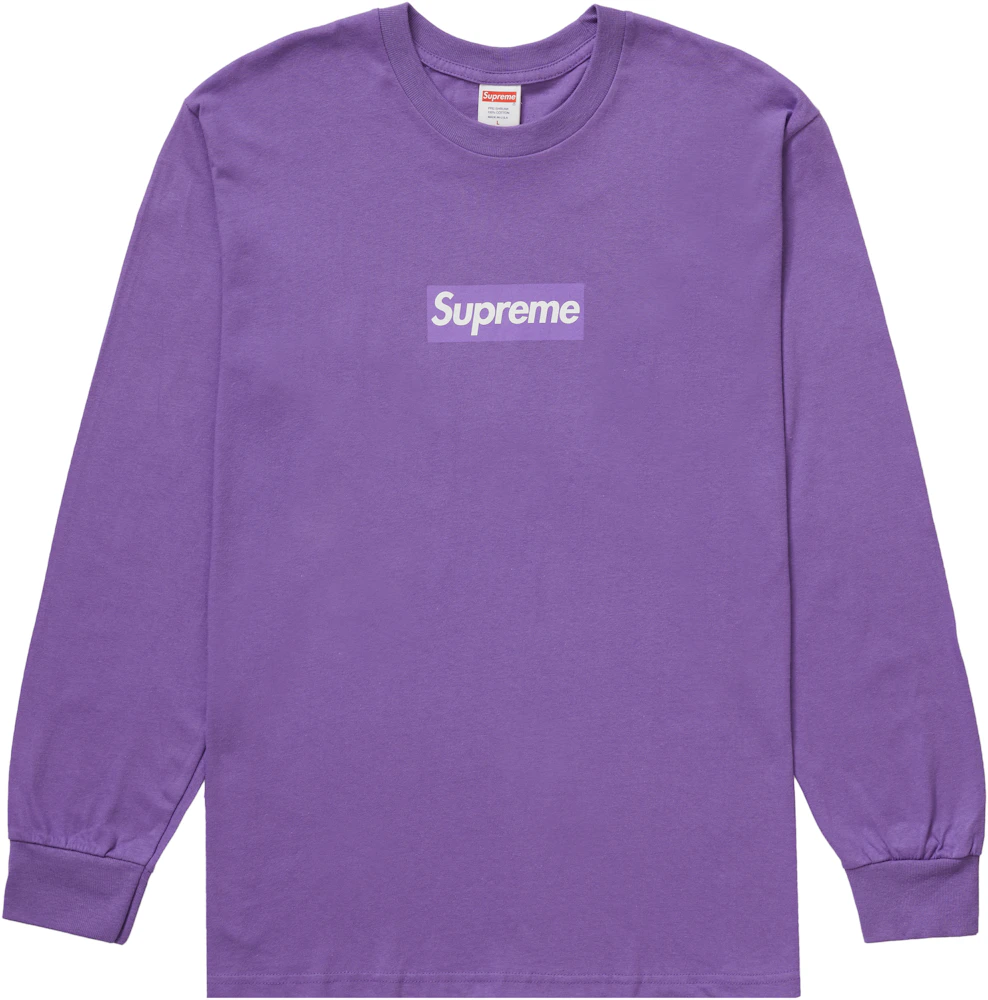 Supreme tonal box logo tee purple – studio89kicks
